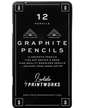 12 COLOUR PENCILS - GRAPHITE