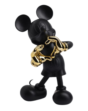 MICKEY WITH LOVE PAR KELLY HOPPEN NOIR & OR - 30 CM