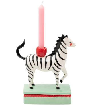 CANDLE HOLDER 19 X 10 X 24 CM - JOSE STRIPES ZEBRA