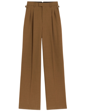 HIGH WAIST WIDE TROUSERS WITH TABS