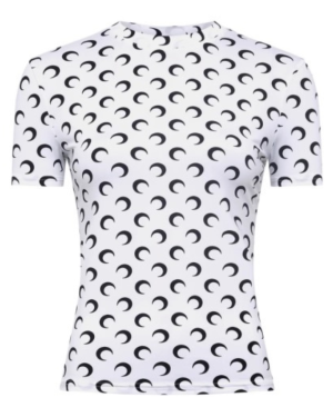 MOON PRINTED JERSEY LS CREWNECK TOP