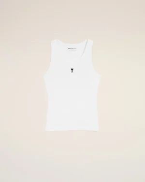 WHITE COTTON AMI DE COEUR TANKTOP