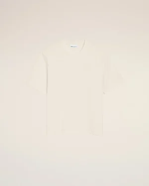 WHITE COTTON AMI DE COEUR EMBOSSED T-SHIRT