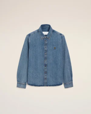 BLUE DENIM COTTON AMI DE COEUR SHIRT
