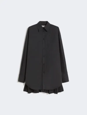 Overshirt with plissé-pleated detail