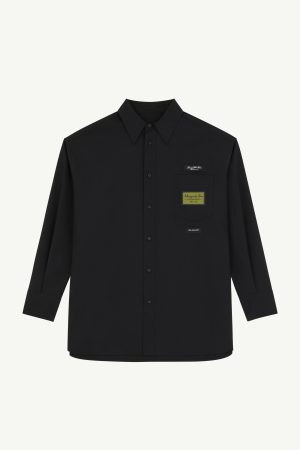 Tailored wool-blend shirt