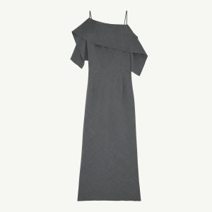 Folded wool dress