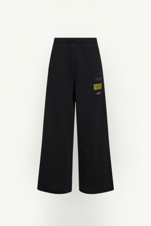Cotton label patch sweatpants