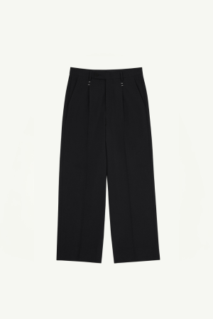 Stapled wool trousers