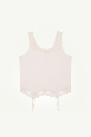 Mirrored lace slip top