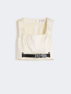 Sleeveless top - ivory