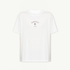 White T-shirt featuring a small circular Margiela 6 logo with 'EST 1997' on the chest.