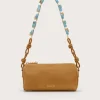 IMG_1298 - New Trend Tan suede shoulder bag with a turquoise-stone accented strap and knotted leather ends by Cult Gaia.