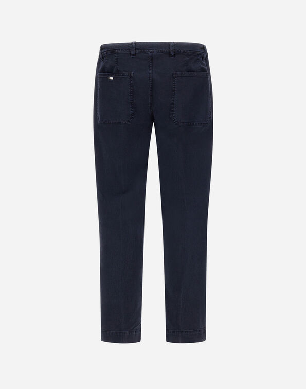 Back view of dark navy jeans showing two rear pockets.