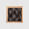 Untitled design - New Trend Peach square frame with a black patterned panel of repeating crescent motifs; "MARINE SERRE" logo at bottom-right.