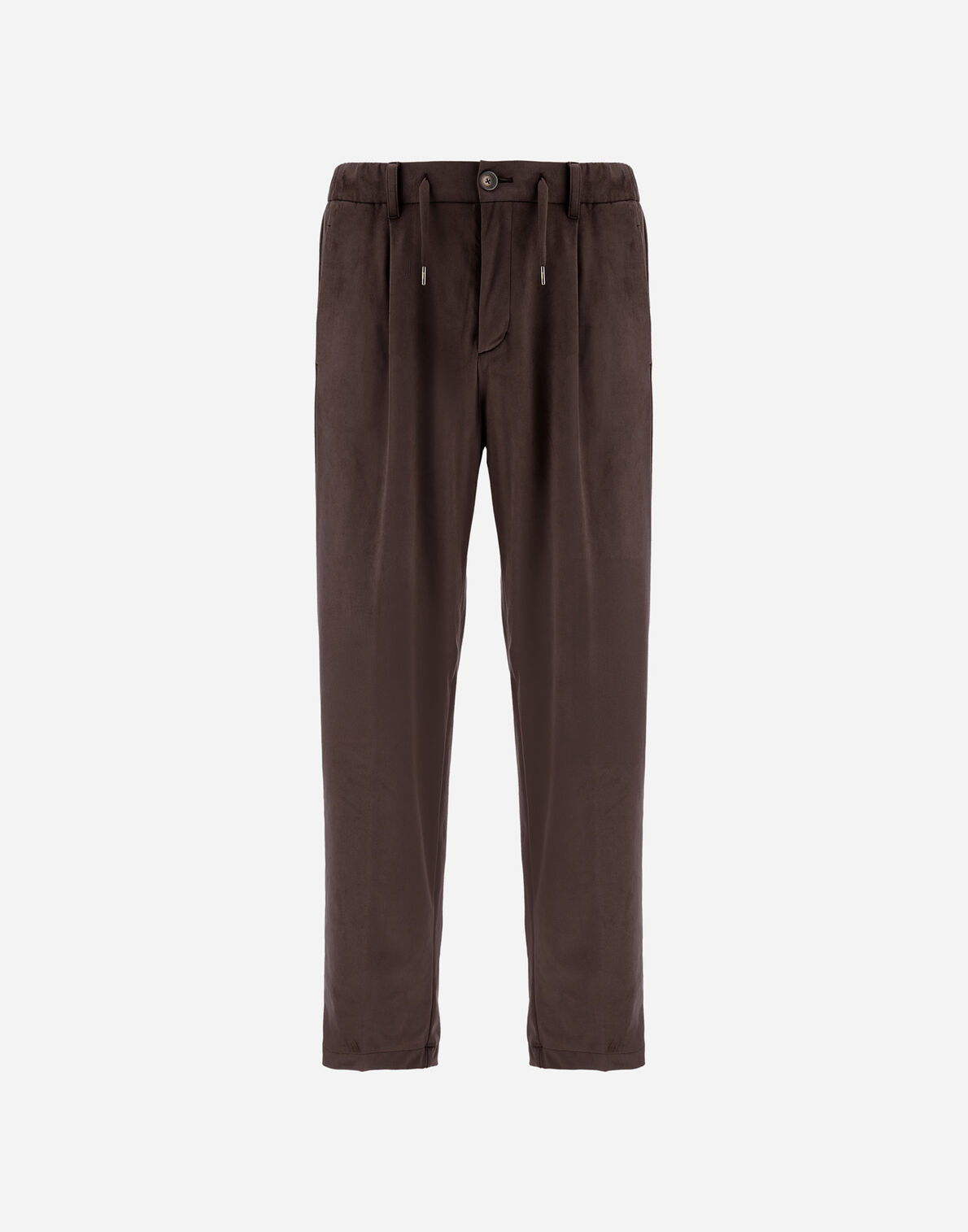 IMG_2186 - New Trend Brown relaxed-fit trousers with a drawstring waist and belt loops.