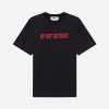 IMG_3245 - New Trend Black short-sleeve T-shirt with a bold red 'DO NOT DISTURB!' slogan center front.