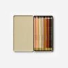 Image 237 - New Trend Metal tin open to reveal a row of sharpened colored pencils arranged by color palette inside.